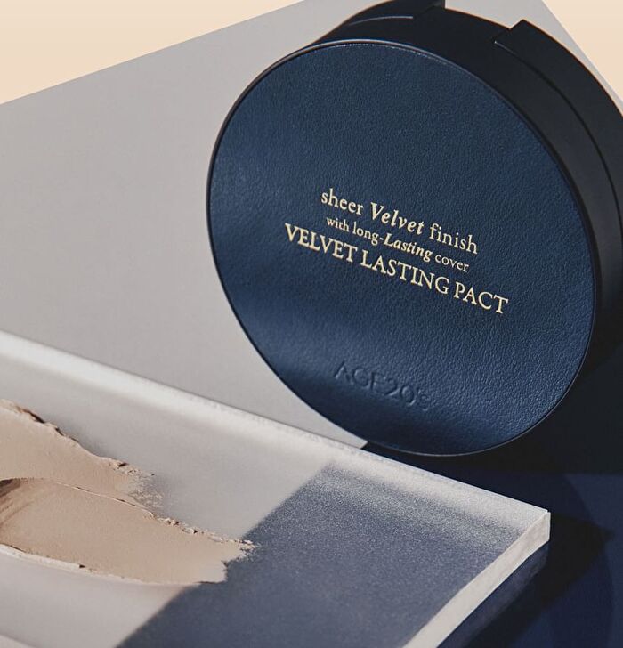 Velvet Lasting Pact Set - 2 Colors - #21 Light Beige