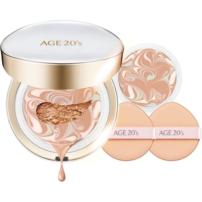 Signature Essence Cover Pact Long Stay Set - 3 Colors - #13 Ivory