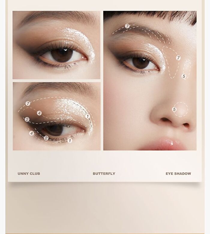 The Trace of Phantom Butterfly 7-Color Eyeshadow Palette - 2 Types - 01# Twilight Morpho Butterfly - 7.6g