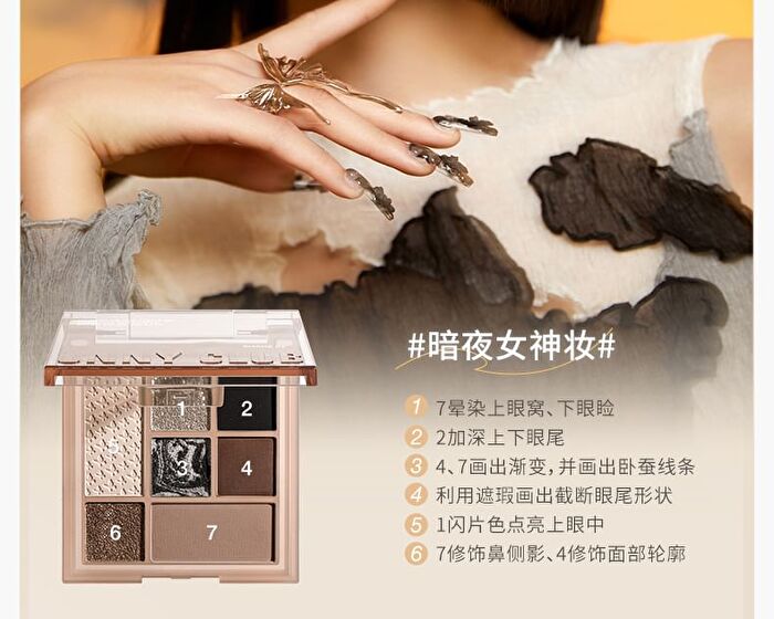 The Trace of Phantom Butterfly 7-Color Eyeshadow Palette - 2 Types - 01# Twilight Morpho Butterfly - 7.6g