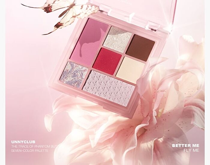 The Trace of Phantom Butterfly 7-Color Eyeshadow Palette - 2 Types - 01# Twilight Morpho Butterfly - 7.6g