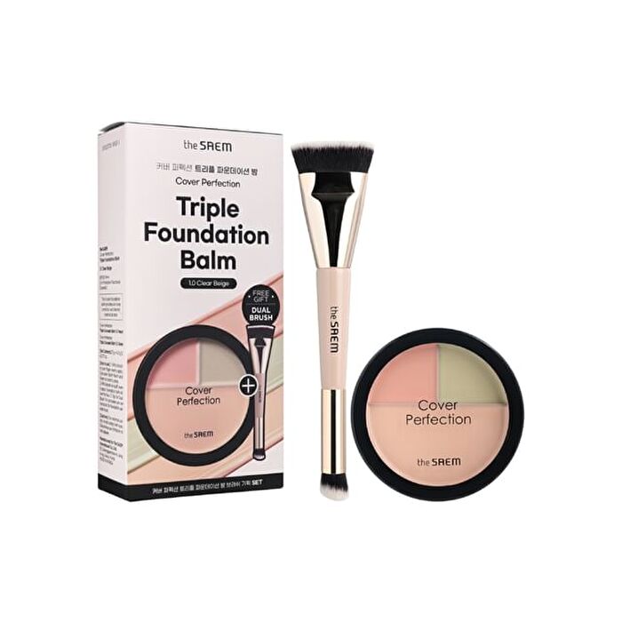Cover Perfection Triple Foundation Balm Set - 2 Types - #1.0 Clear Beige
