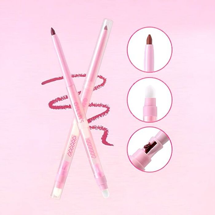 Gella\'s Heart Signal Double Ended Lip Liner - 1-4 - #X01 Oolong Milk Coffee