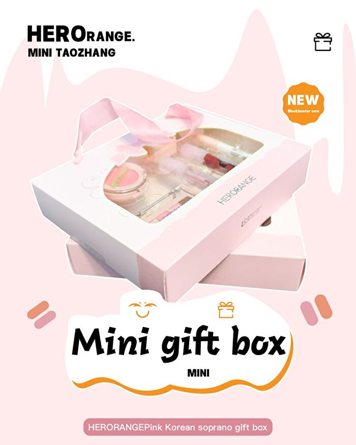 Herorange Set of 6: Energetic Orange Makeup Gift Box - Orange - #02 - 6pcs