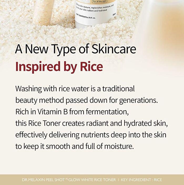 Peel Shot Glow White Rice Toner - 200ml