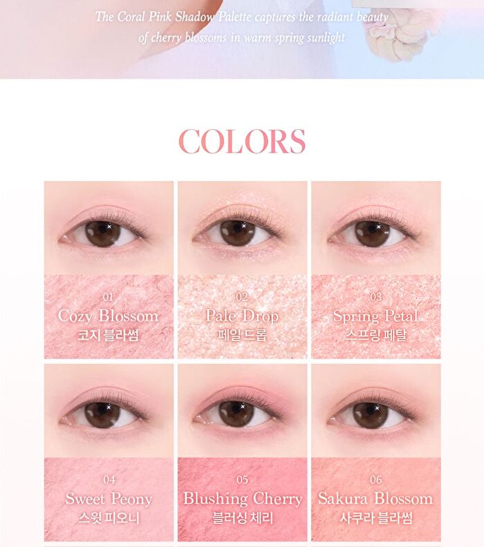 Shadow Palette Pink Blossom Collection - 2 Types - #31 Love Blossom