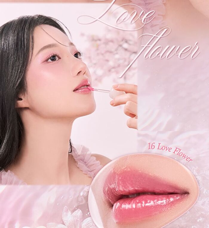 dasique Pure Water Lip Gloss Pink Blossom Collection - 2 Colors - #15 Spring Peach