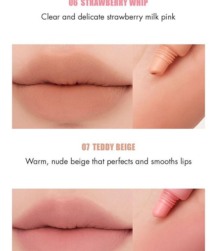 romand Color Lip Matte - 8 Colors - #06 Strawberry Whip