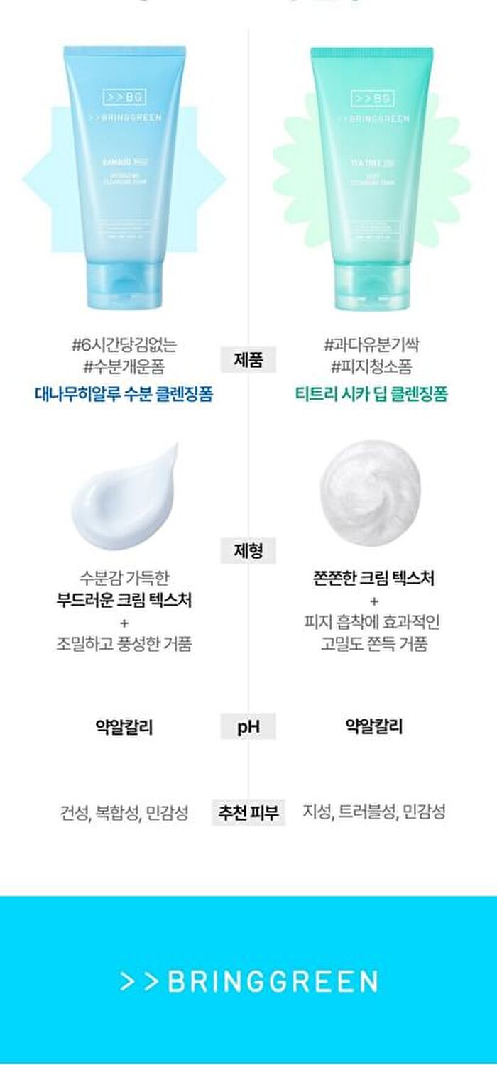 Bring Green Bamboo Hyalu Hydrating Cleansing Foam - 120ml