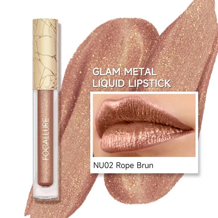 Glam Metal Liquid Lipstick - 3 Colors - #BR01 After Heat - 2.5g