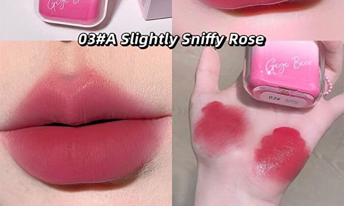 Heart Water Light Velvet Fog Lip Glaze Combination - 4 Colors - #04 Nutcracker