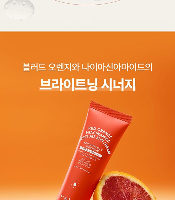 T\'else Red Orange Niacinamide Moisture Sun Cream - 50ml