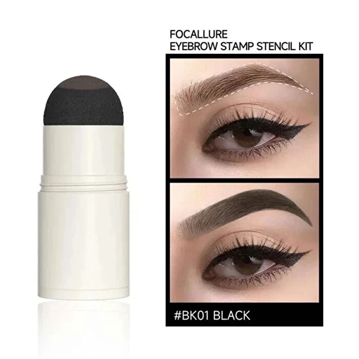 Focallure New Eyebrow Stamp Stencil Kit - 3 Colors - #BR04 Red Brown