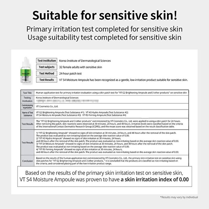 Vt S4 Moisture Ampoule - 30ml