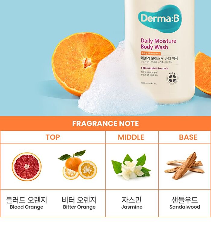 Daily Moisture Body Wash - 3 Types - Juicy Mandarine
