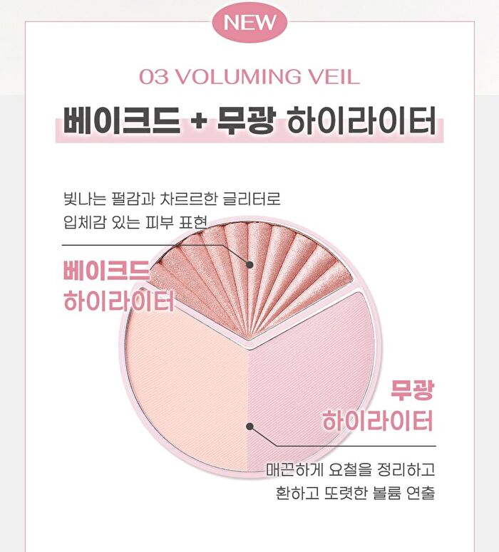 peripera V Highlighter - 3 Types - #01 Shining On