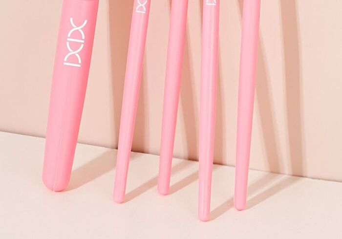Set of 5: Pink Makeup Brush Set - #Brush Set - 5 pcs