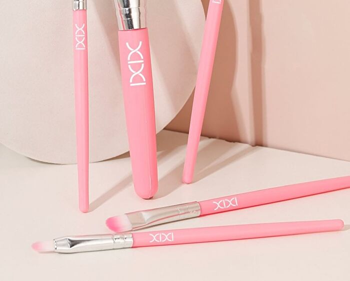 Set of 5: Pink Makeup Brush Set - #Brush Set - 5 pcs