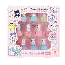 Race Sanrio Characters Peelable Nail Polish Set - 10 pcs