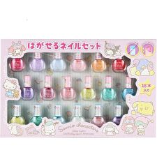 Race Sanrio Characters Peelable Nail Polish Set - 18 pcs