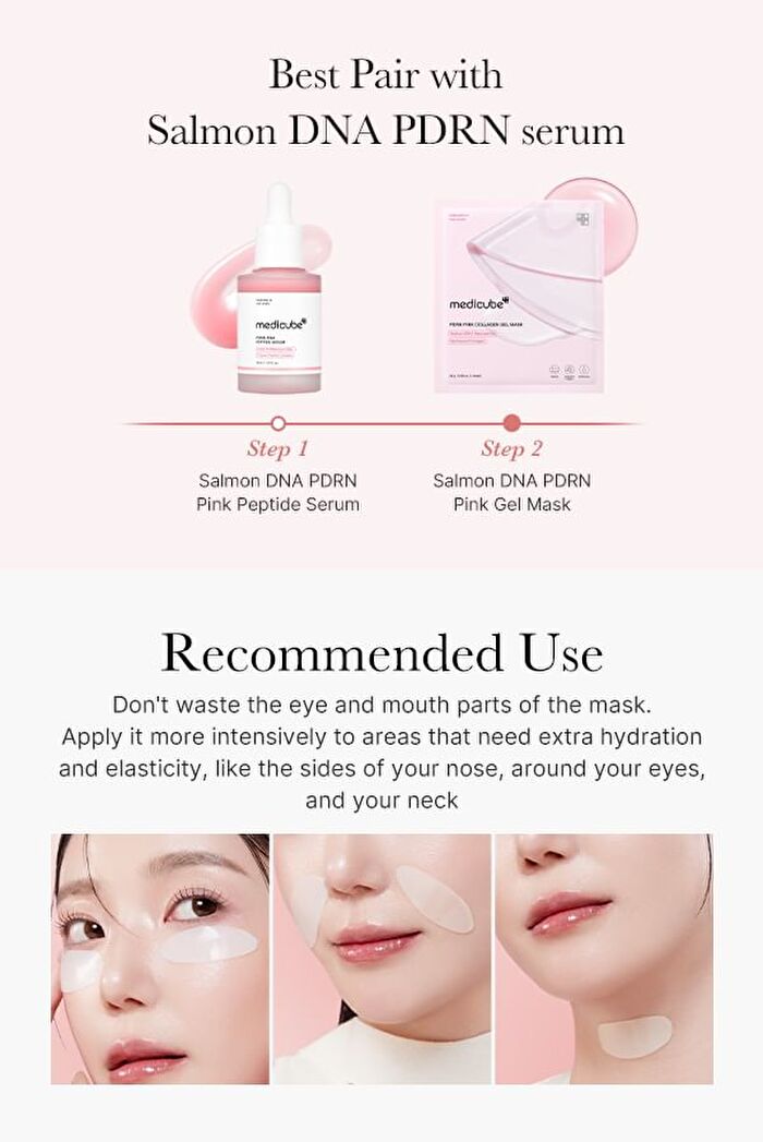 PDRN Pink Collagen Gel Mask Set - 28g x 4 sheets