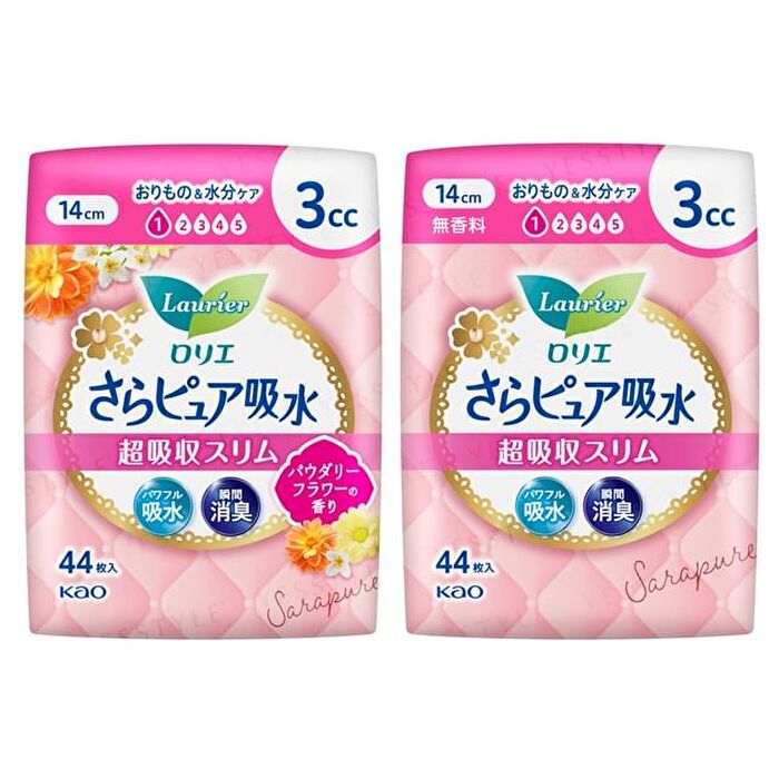 Laurier Sara Pure Absorption Super Absorbent Slim - 44 pcs - Fragrance-Free