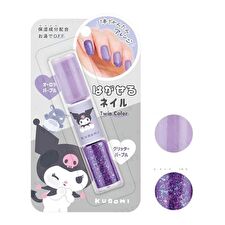 Crux Sanrio Kuromi Twin Color Peel Off Nail Polish - Purple