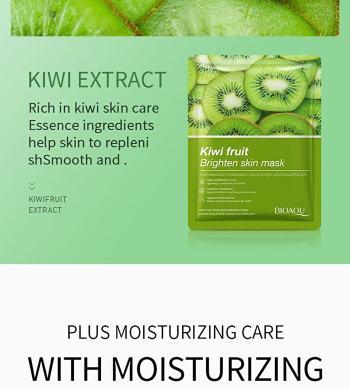 Bioaqua Kiwi Fruit Brigten Skin Facial Mask - #Kiwi Fruit - 1 pcs