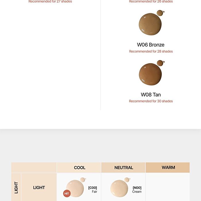 Tfit Radiance Fit Serum Foundation - 30 Colors - N06 Hazel