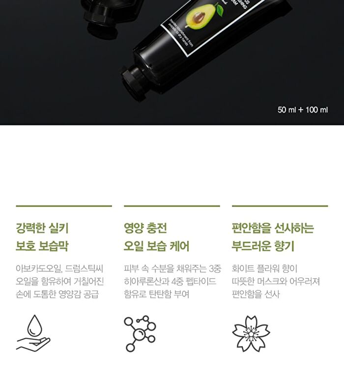 Water Luminous Avocado Nourishing Hand Cream Black Set - 2 pcs