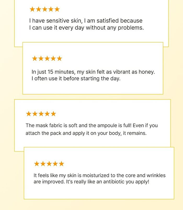 Propolis 1000 Energy Boosting Mask Set - 25ml x 5 sheets