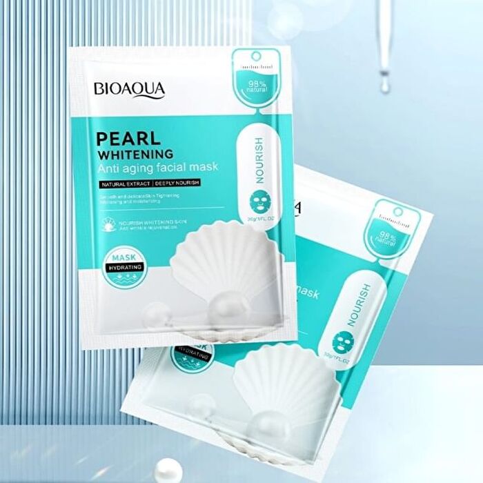 Bioaqua Pearl Whitening Anti aging Facial Mask - #Mask - 1pcs