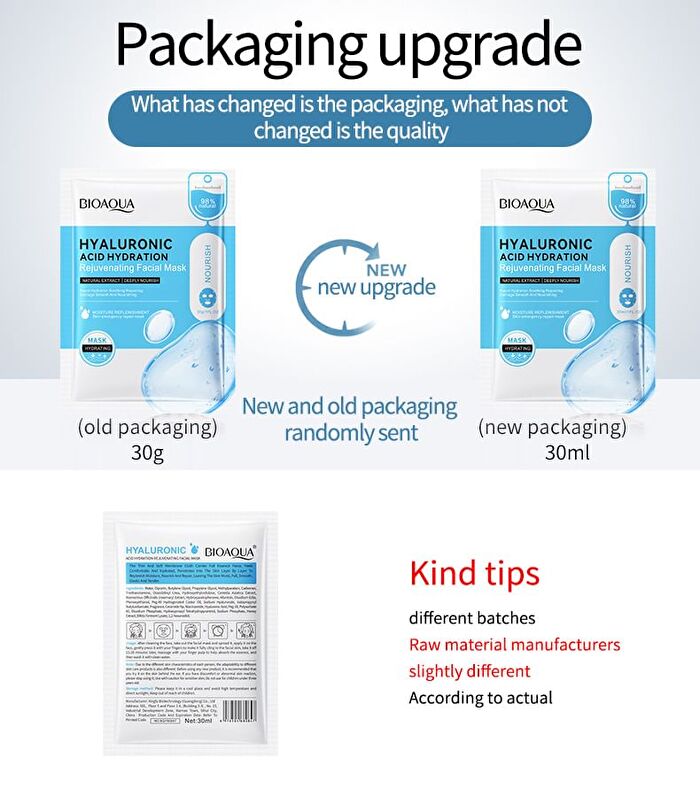 Bioaqua Hyaluronic Acid Hydration Rejuvenating Facial Mask - #Mask - 1pcs