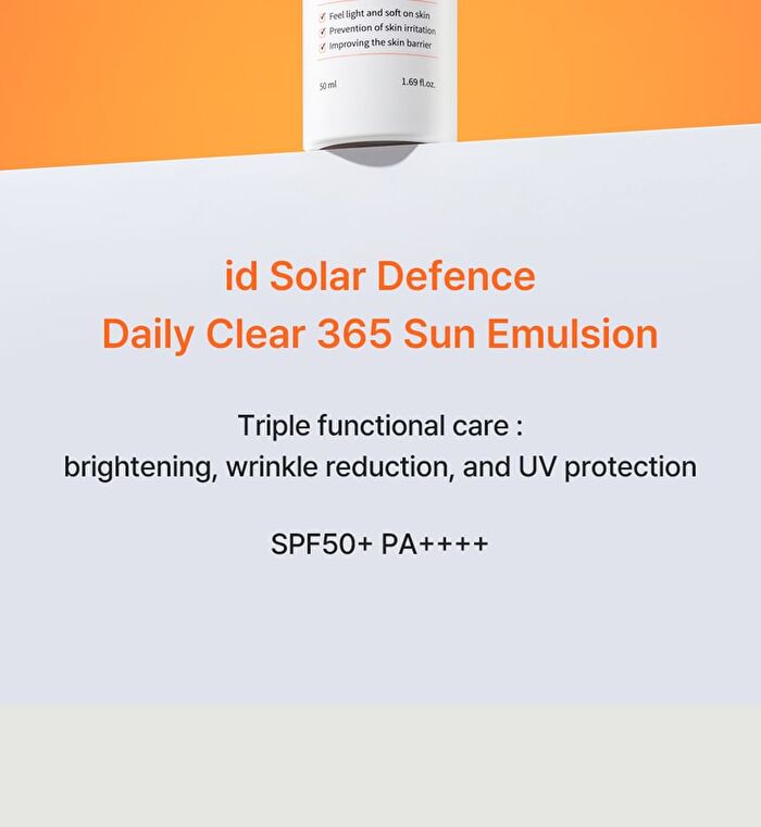 id Solar Defense Daily Clear 365 Sun Emulsion - 50ml