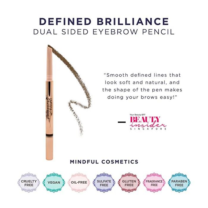 blinc [Pretty Vulgar] Defined Brilliance Dual Sided Eyebrow Pencil - 3 Colors - Eloquently Educated (Dark Brown) - 0.35g
