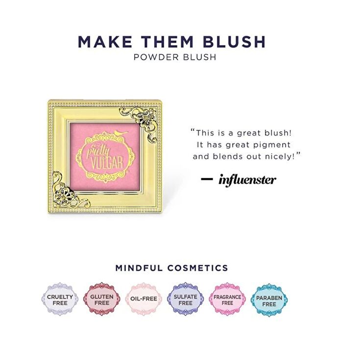 blinc [Pretty Vulgar] Make Them Blush Powder Blush - 2 Shades - Sweet Revenge (Soft Peach) - 6g