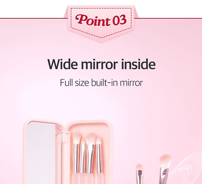 Coringco Pink Pocket Eye Brush Set - 6 pcs