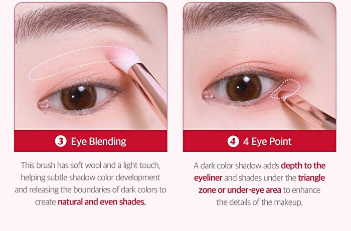 Coringco Pink Pocket Eye Brush Set - 6 pcs