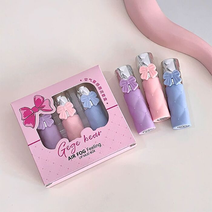 Set of 3: Air Fog Feeling Lip Mud Box A - #A