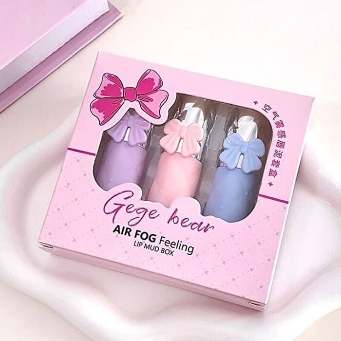 Set of 3: Air Fog Feeling Lip Mud Box A - #A