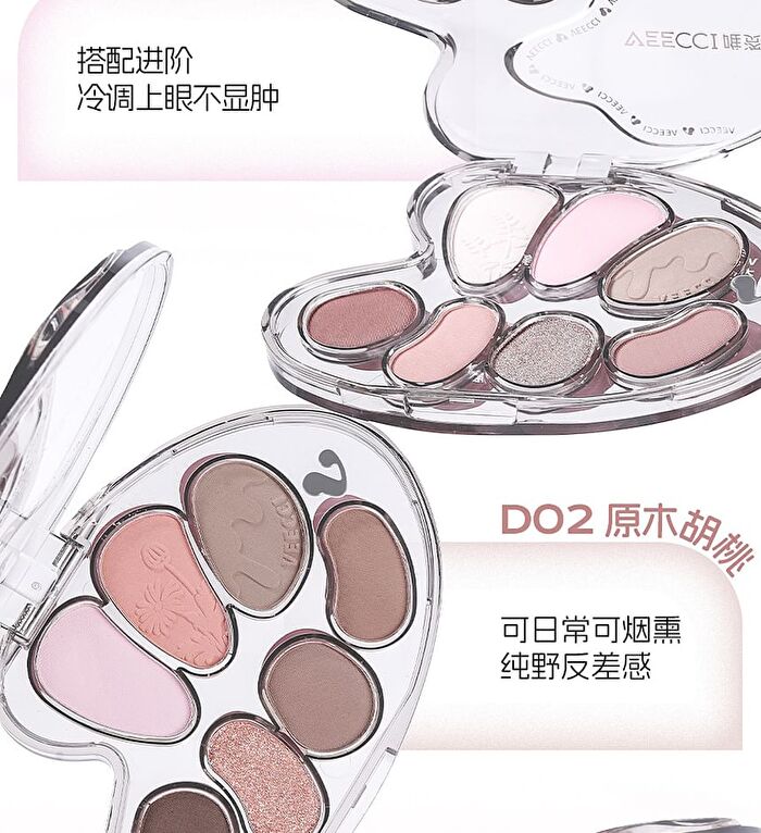 Veecci Artist 7-Color Eyeshadow Palette - 3 Types - D03# Cinnamon Choco - 6.5g