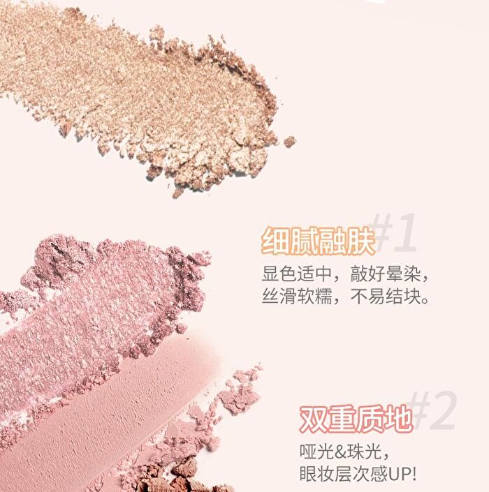 Veecci Mini 4-Color Eyeshadow - 4 Types - M04# Cinnamon Lychee - 2.2g