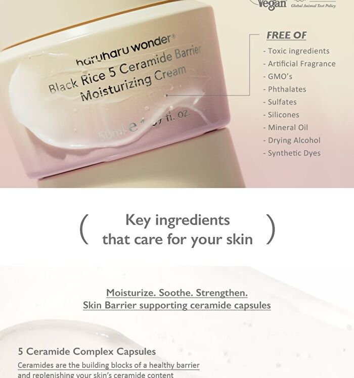 haruharu wonder Black Rice 5 Ceramide Barrier Moisturizing Cream - 50ml