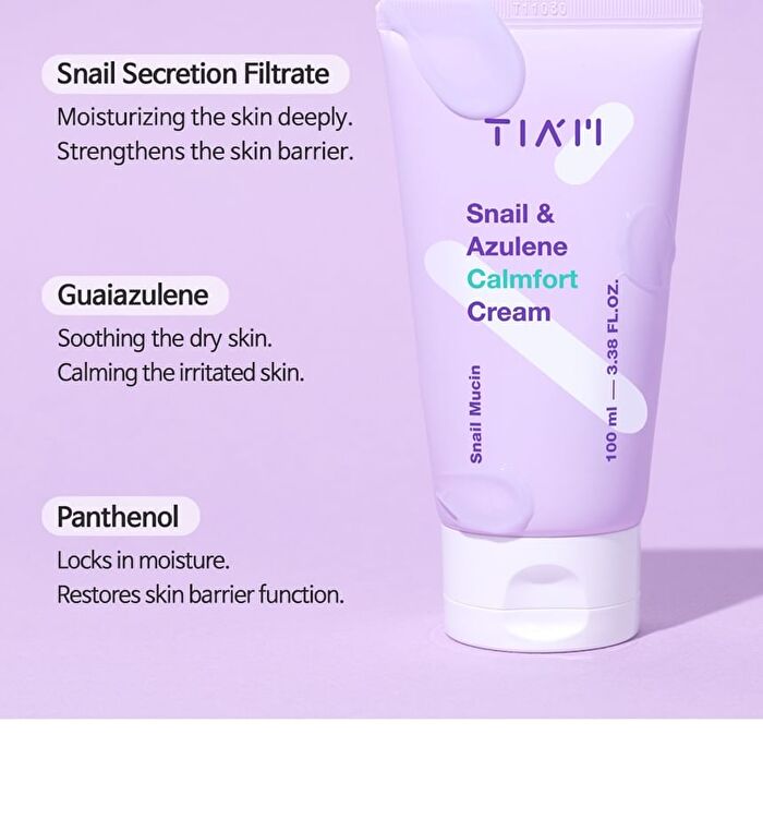 Tia\'m Snail & Azulene Calmfort Cream - 2025 Version - 100ml