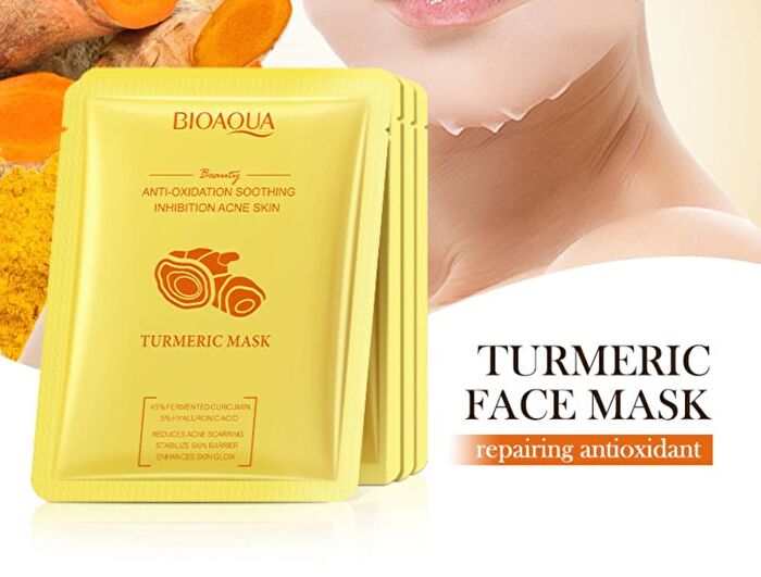 Bioaqua Anti-oxidation Soothing Turmeric Mask - #Mask - 1 pcs