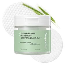 Veganifect Clean And Glow Green Barley First LHA Toner Pad - 60 pads