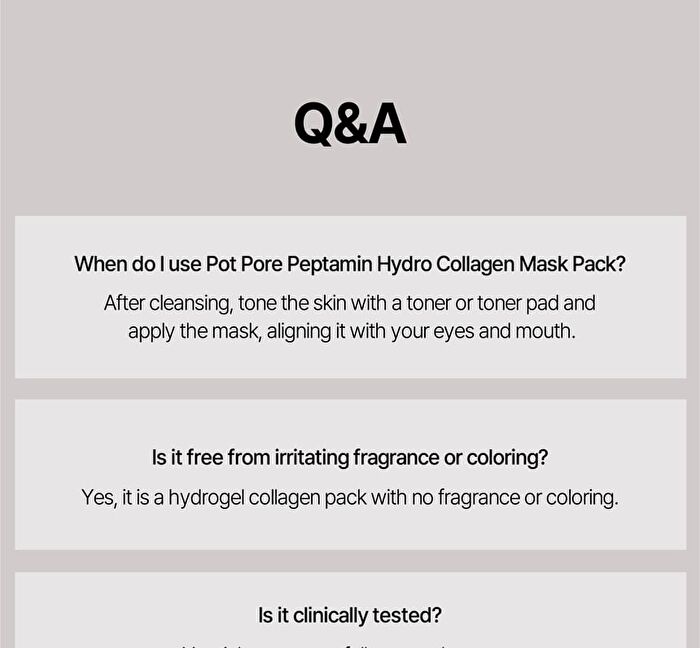 Heveblue Pot Pore Peptamin Hydro Collagen Mask Pack Set 7 sheets - 35g x 7 sheets