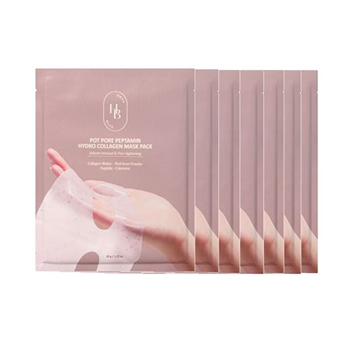 Heveblue Pot Pore Peptamin Hydro Collagen Mask Pack Set 7 sheets - 35g x 7 sheets