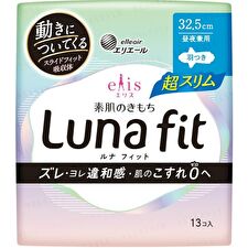 Ellis Luna Fit Sanitary Pad Ultra Slim Day & Night 32.5cm With wings - 13 pcs