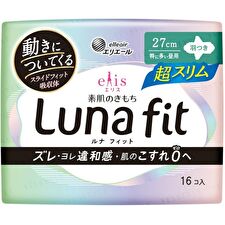 elleair Ellis Luna Fit Sanitary Pad Ultra Slim Heavy Flow During The Day 27cm With Wings - 16 pcs